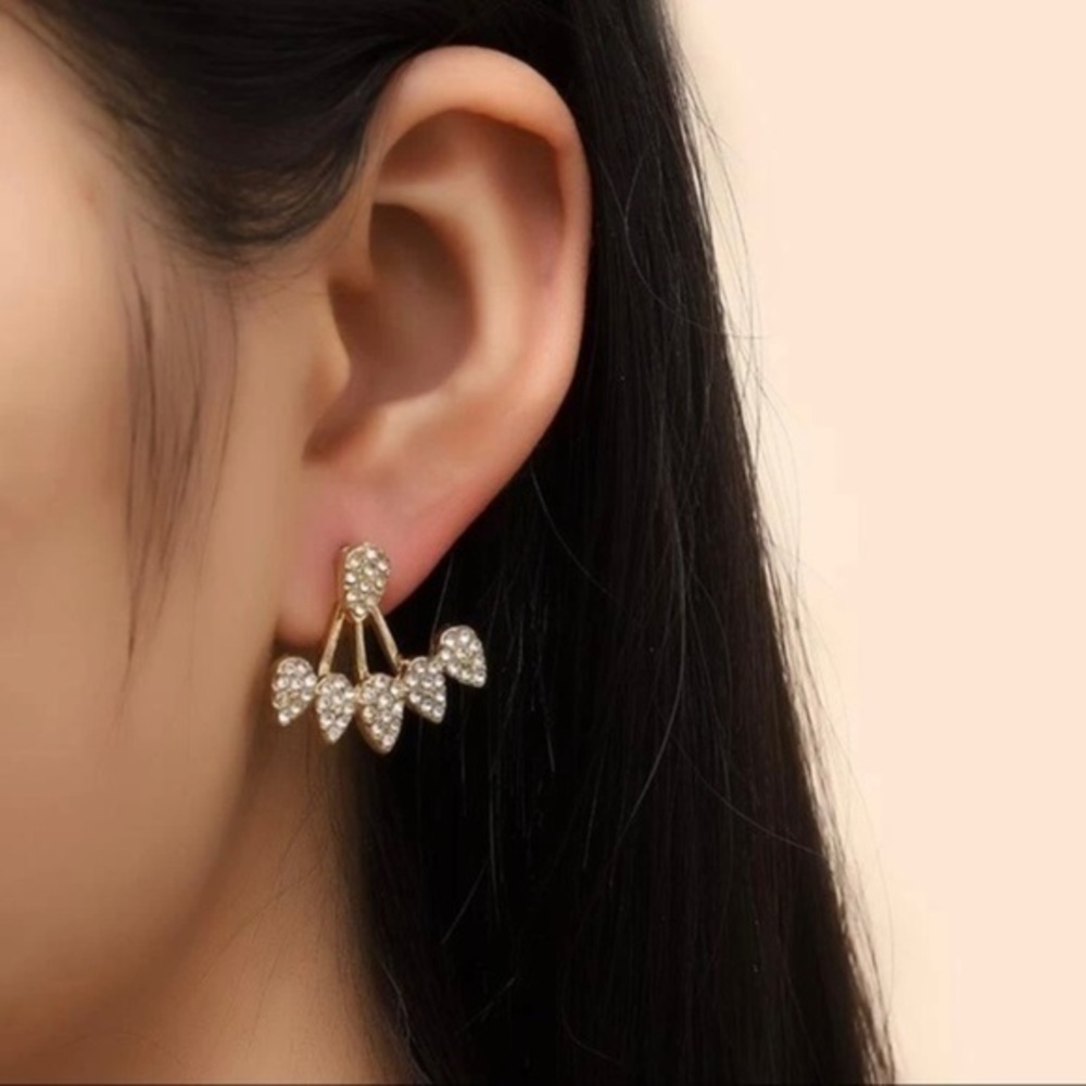 3/$30 💛 Rhinestone climber Earrings